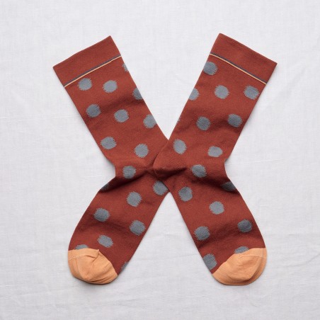 Sock Polka Dot Sepia